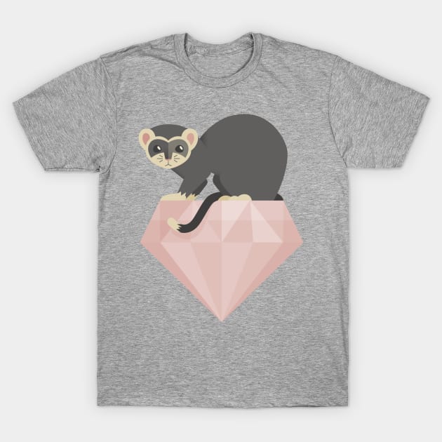 14 Ferret Diamond T-Shirt by slugbunny